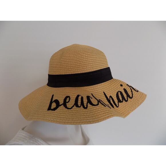 CC Exclusives hat Beach Hair Don't Care floppy brim embroidered adjustable women - Picture 2 of 5